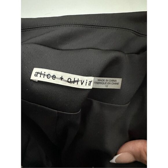 NWOT Alice + Olivia Shan Cropped Fringe Blazer in Black $795 - Picture 10 of 11